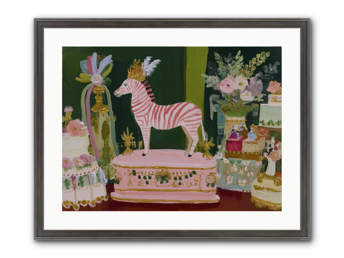The Glittering Arrival Framed Print - Slimwoods Black/Silver 24x18
