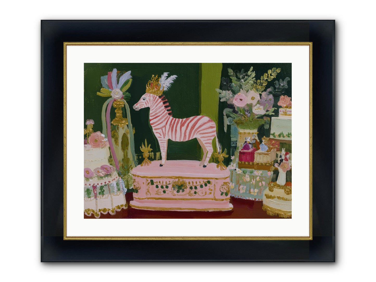 The Glittering Arrival Framed Print - Wide Black w/Gold 24x18