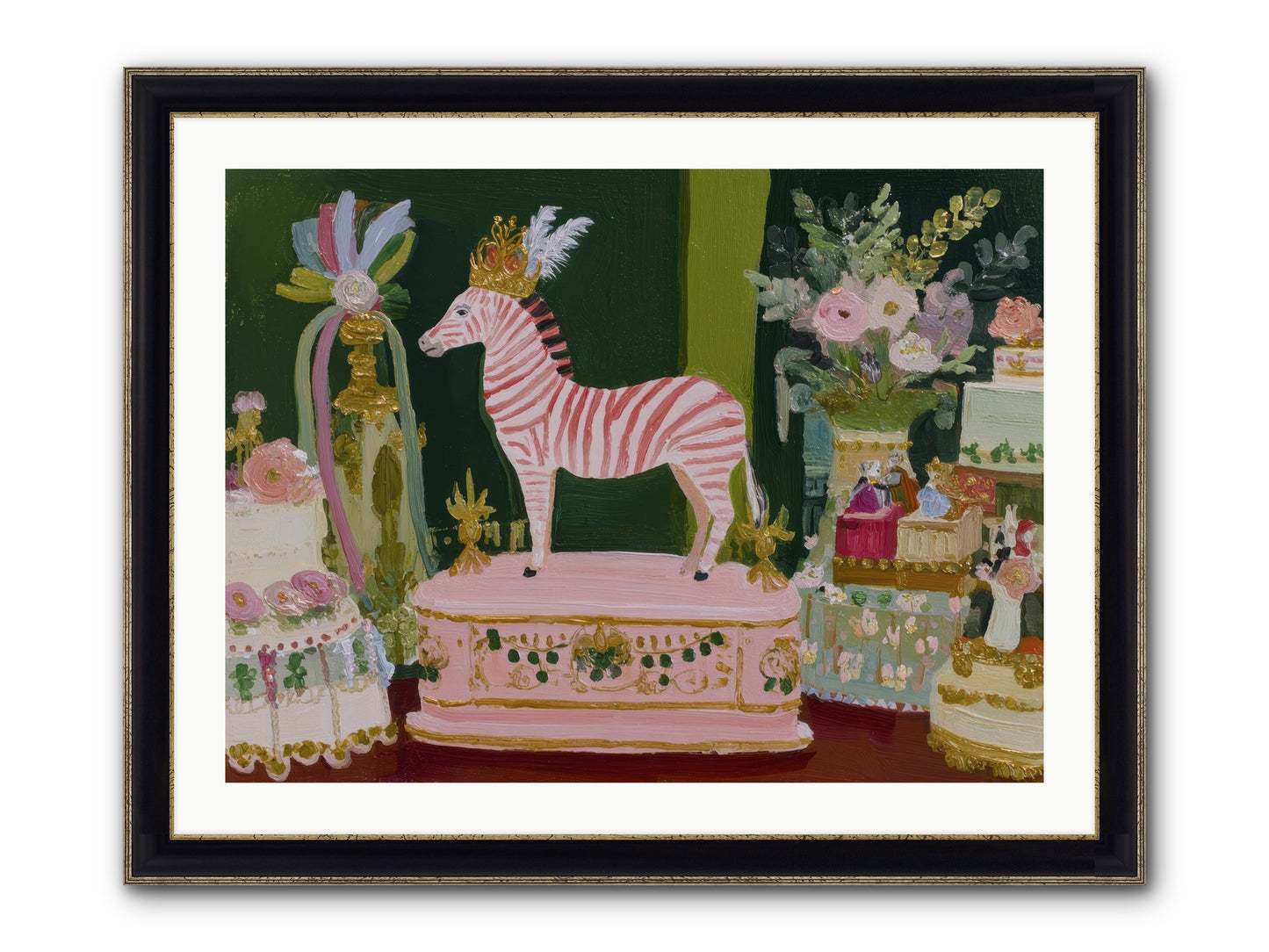 The Glittering Arrival Framed Print - Black & Gold 32x24