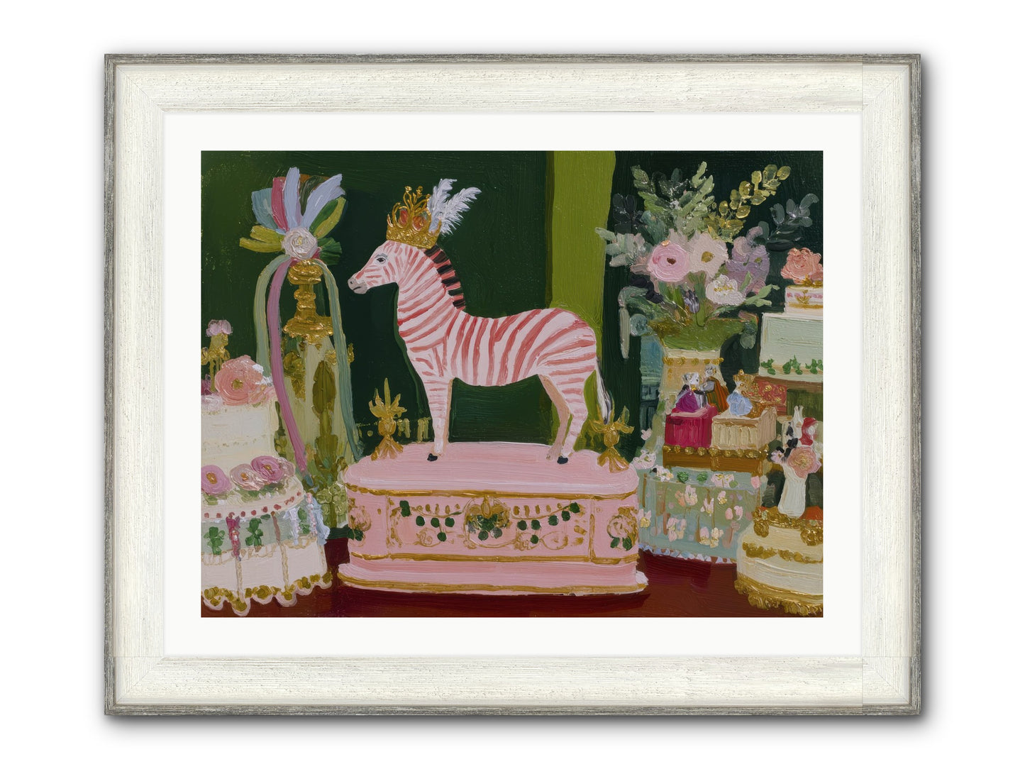 The Glittering Arrival Framed Print - Driftwood White 32x24