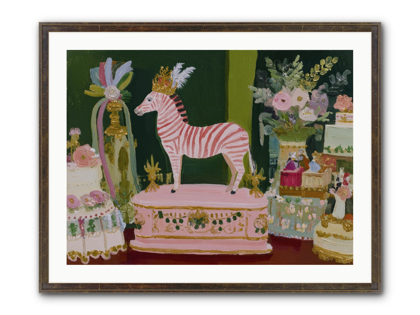 The Glittering Arrival Framed Print - Slimwoods Black/Gold 32x24