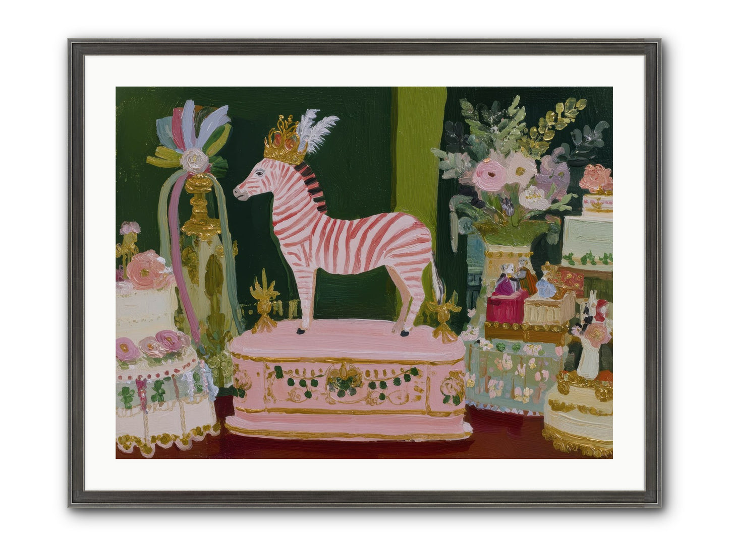 The Glittering Arrival Framed Print - Slimwoods Black/Silver 32x24