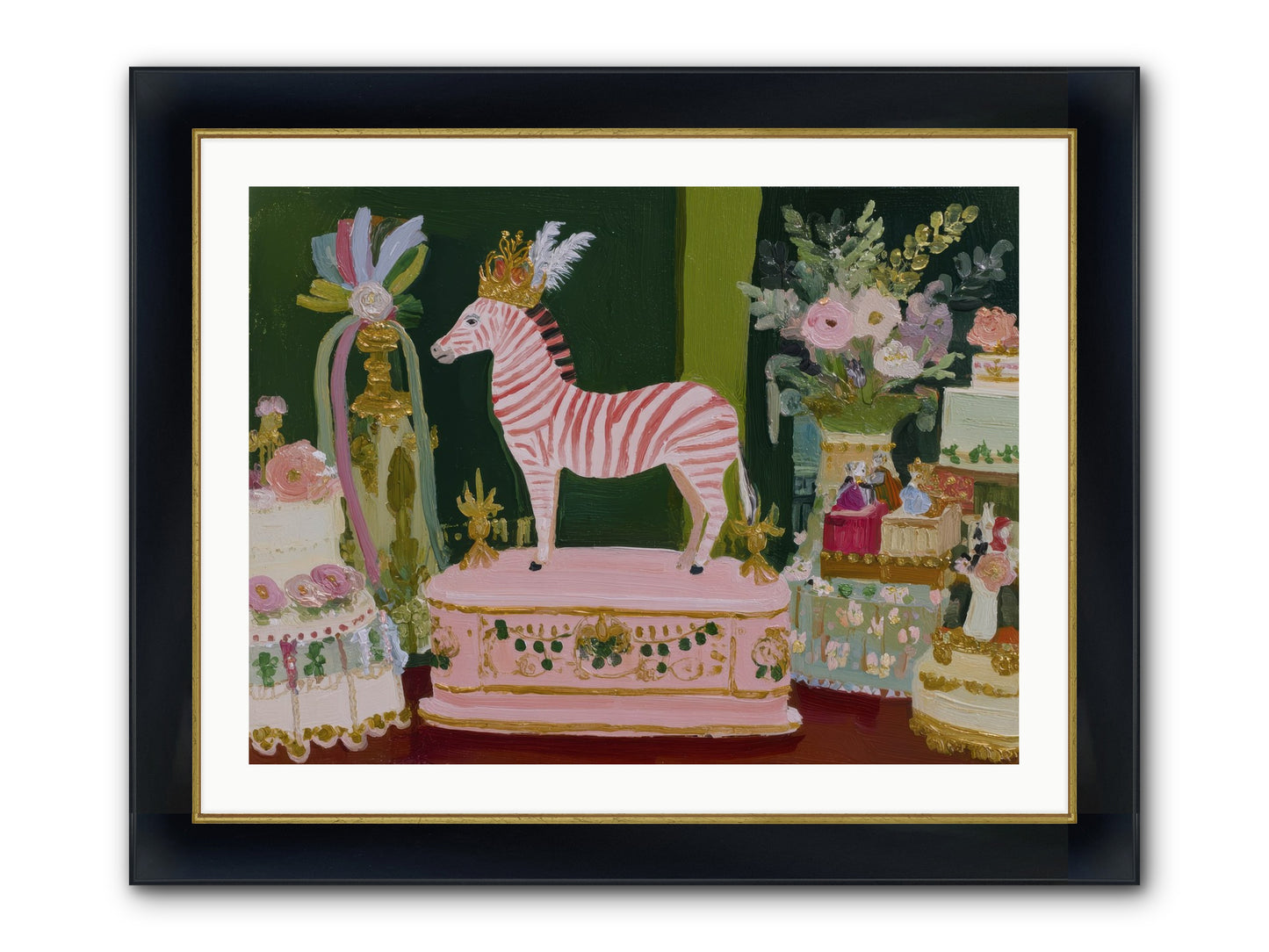 The Glittering Arrival Framed Print - Wide Black w/Gold 32x24