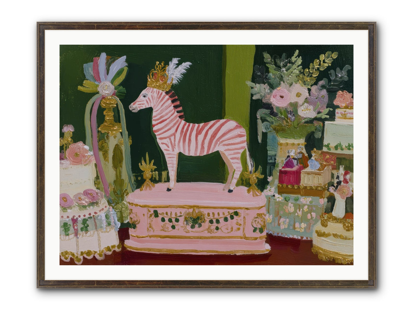 The Glittering Arrival Framed Print - Slimwoods Black/Gold 40x30