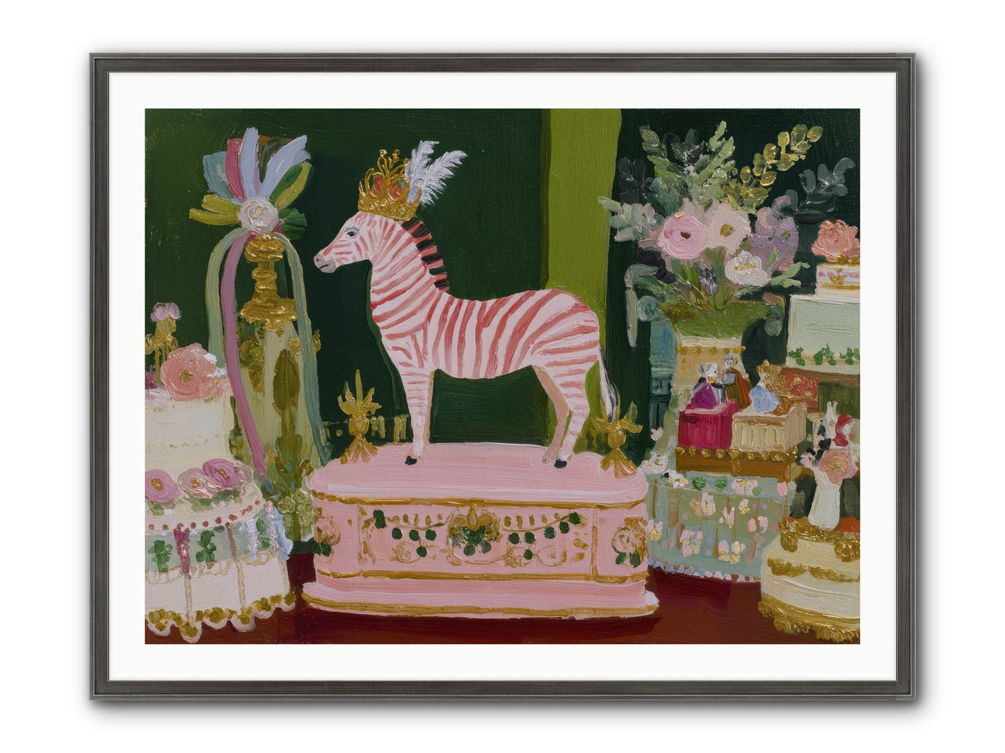 The Glittering Arrival Framed Print - Slimwoods Black/Silver 40x30