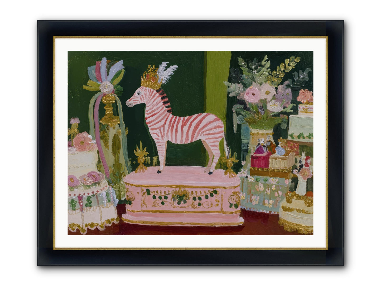 The Glittering Arrival Framed Print - Wide Black w/Gold 40x30