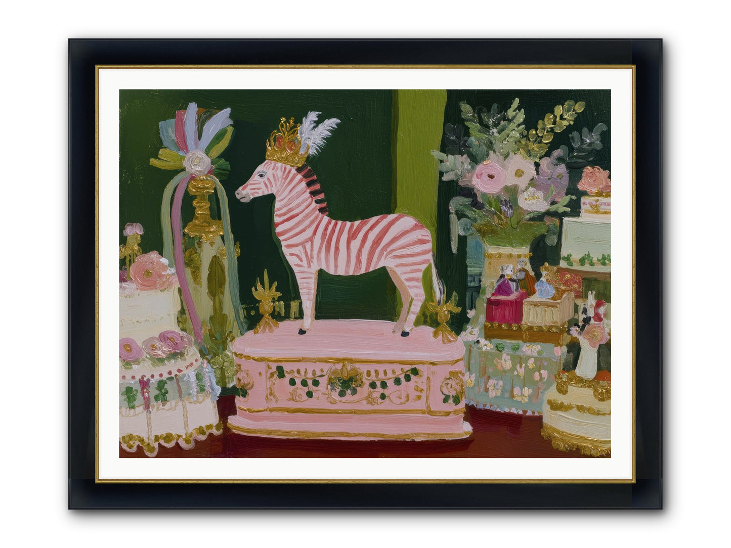 The Glittering Arrival Framed Print - Wide Black w/Gold 48x36