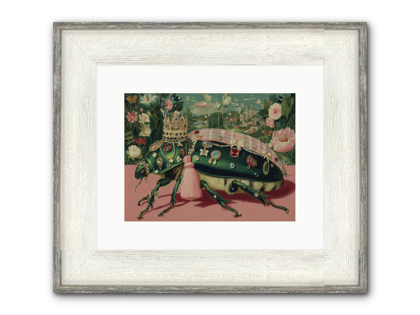 The Glittering Pilgrimage Framed Print - Driftwood White 12x9