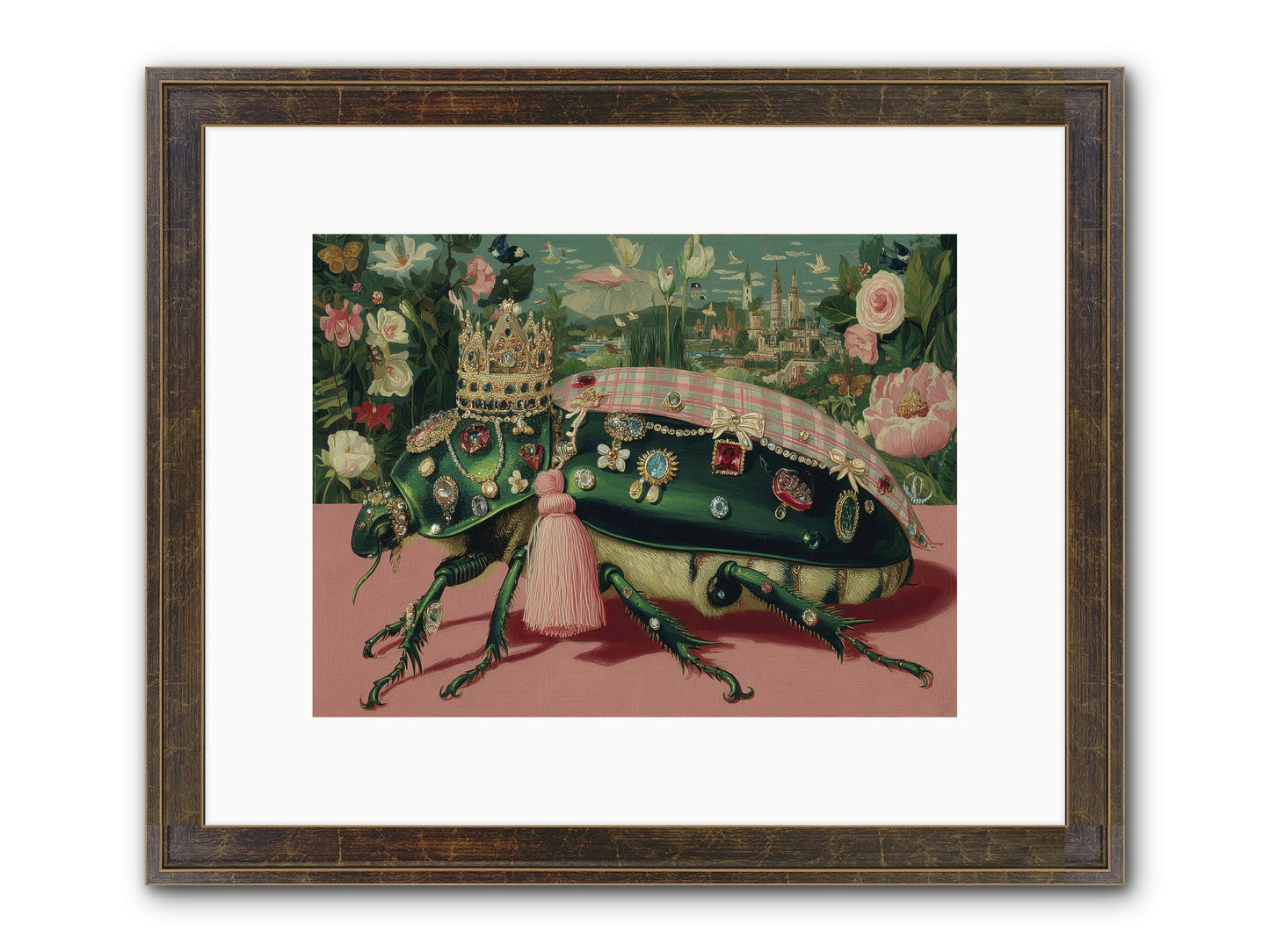 The Glittering Pilgrimage Framed Print - Slimwoods Black/Gold 12x9