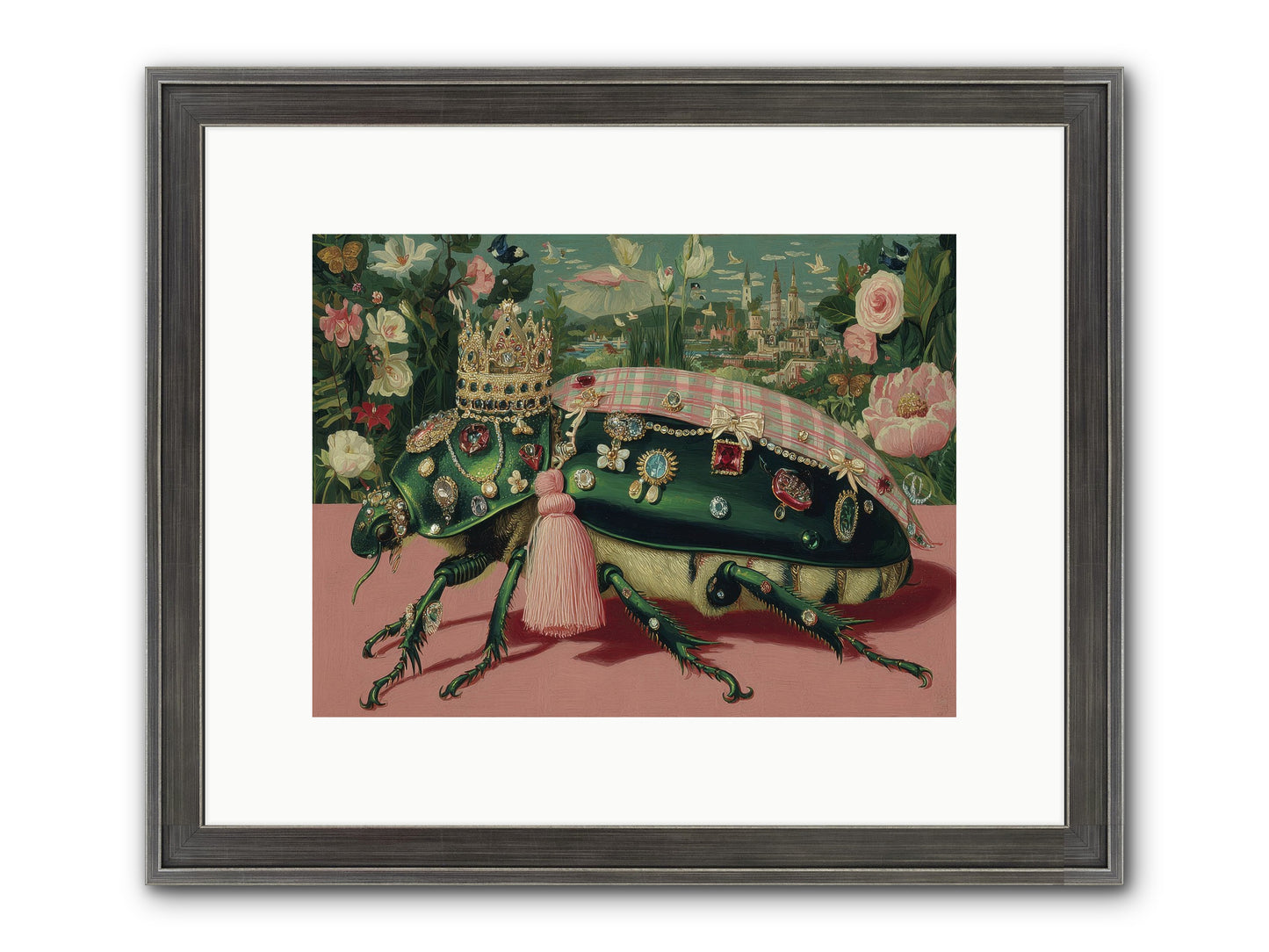 The Glittering Pilgrimage Framed Print - Slimwoods Black/Silver 12x9