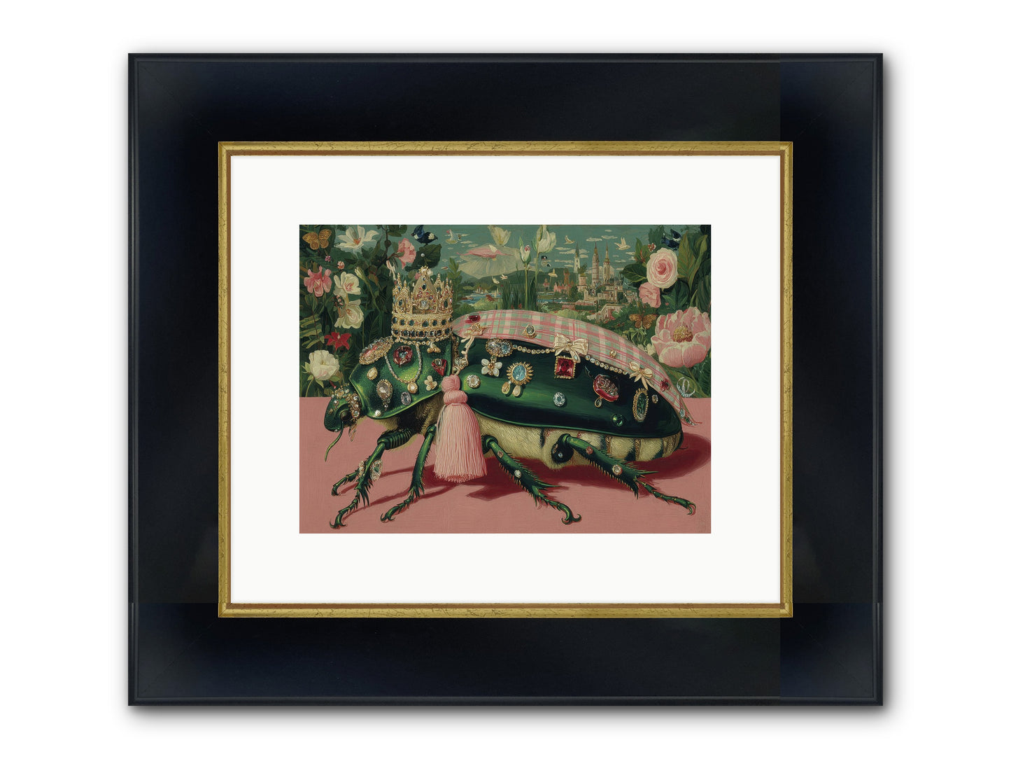 The Glittering Pilgrimage Framed Print - Wide Black w/Gold 12x9