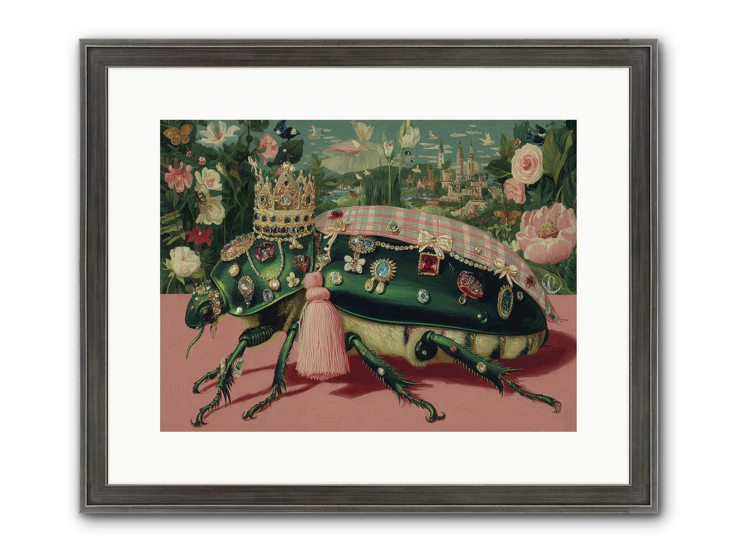 The Glittering Pilgrimage Framed Print - Slimwoods Black/Silver 16x12