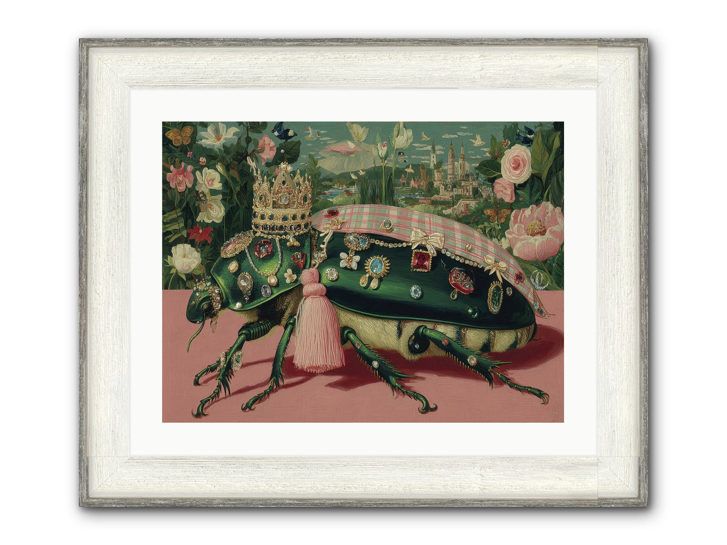 The Glittering Pilgrimage Framed Print - Driftwood White 24x18