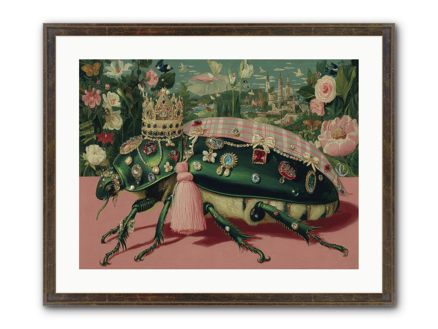 The Glittering Pilgrimage Framed Print - Slimwoods Black/Gold 24x18