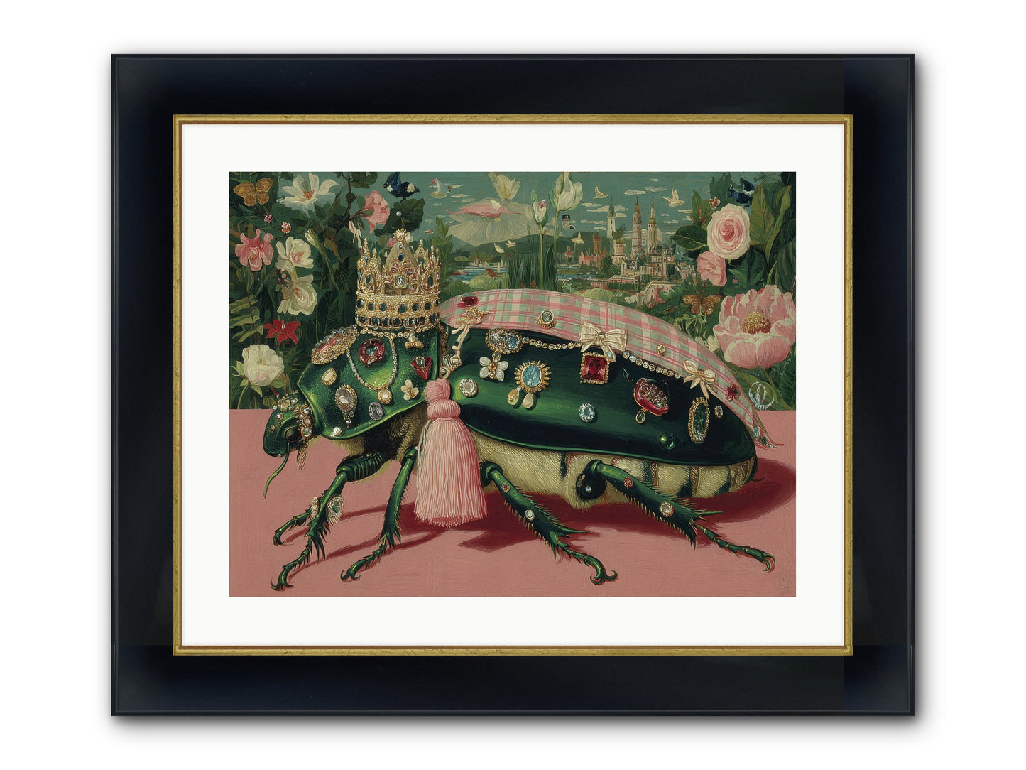 The Glittering Pilgrimage Framed Print - Wide Black w/Gold 24x18