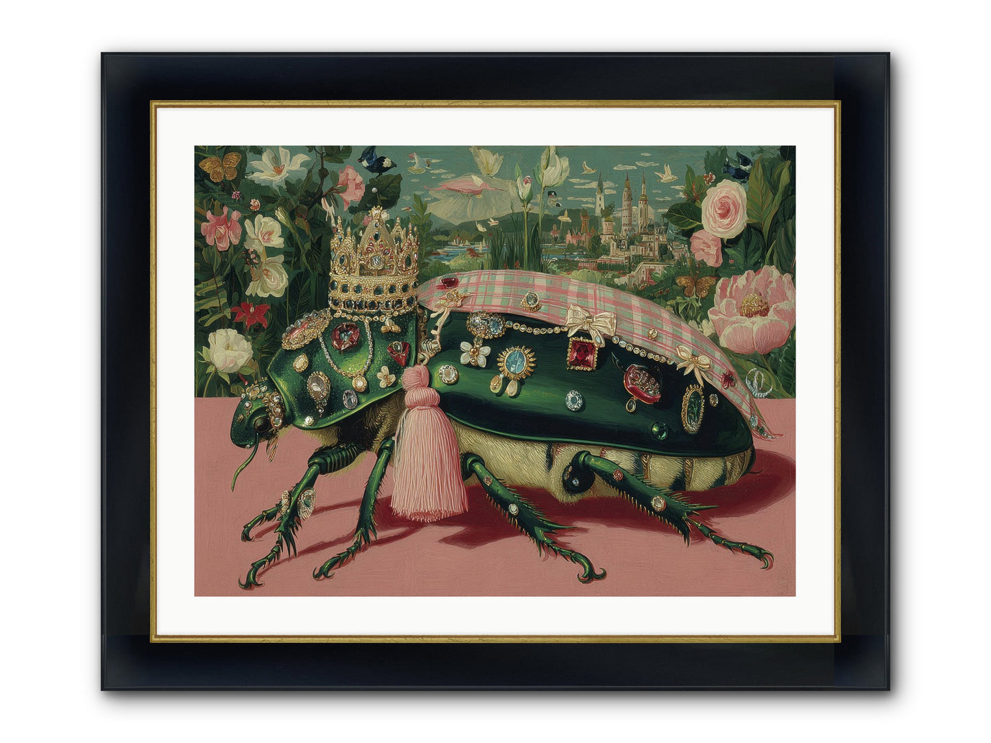 The Glittering Pilgrimage Framed Print - Wide Black w/Gold 32x24