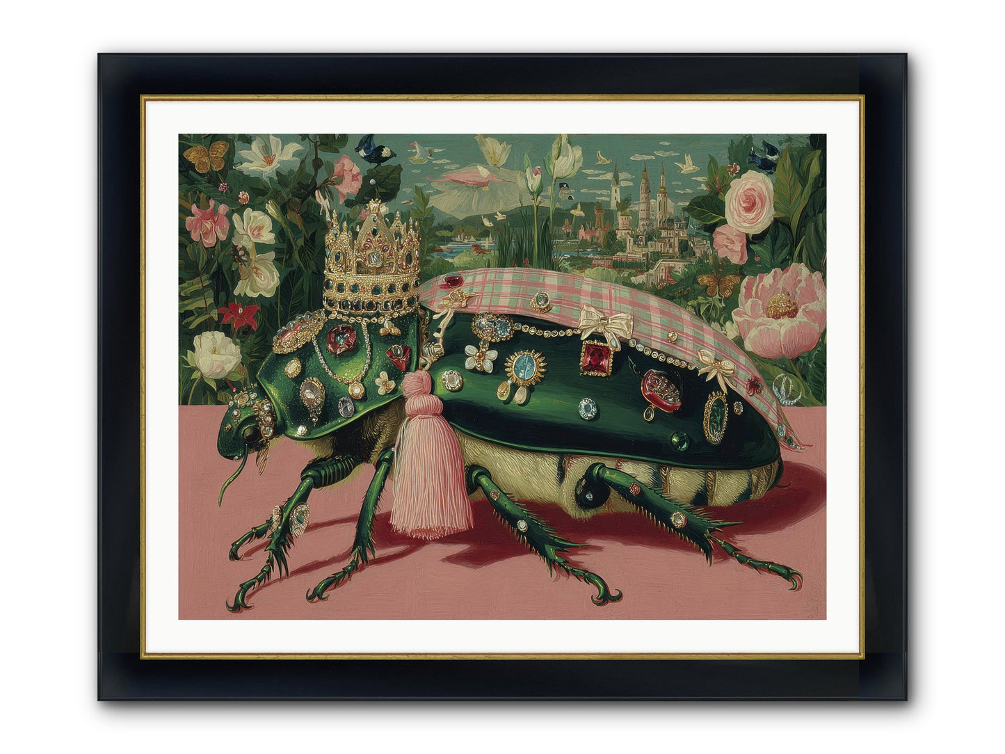 The Glittering Pilgrimage Framed Print - Wide Black w/Gold 40x30