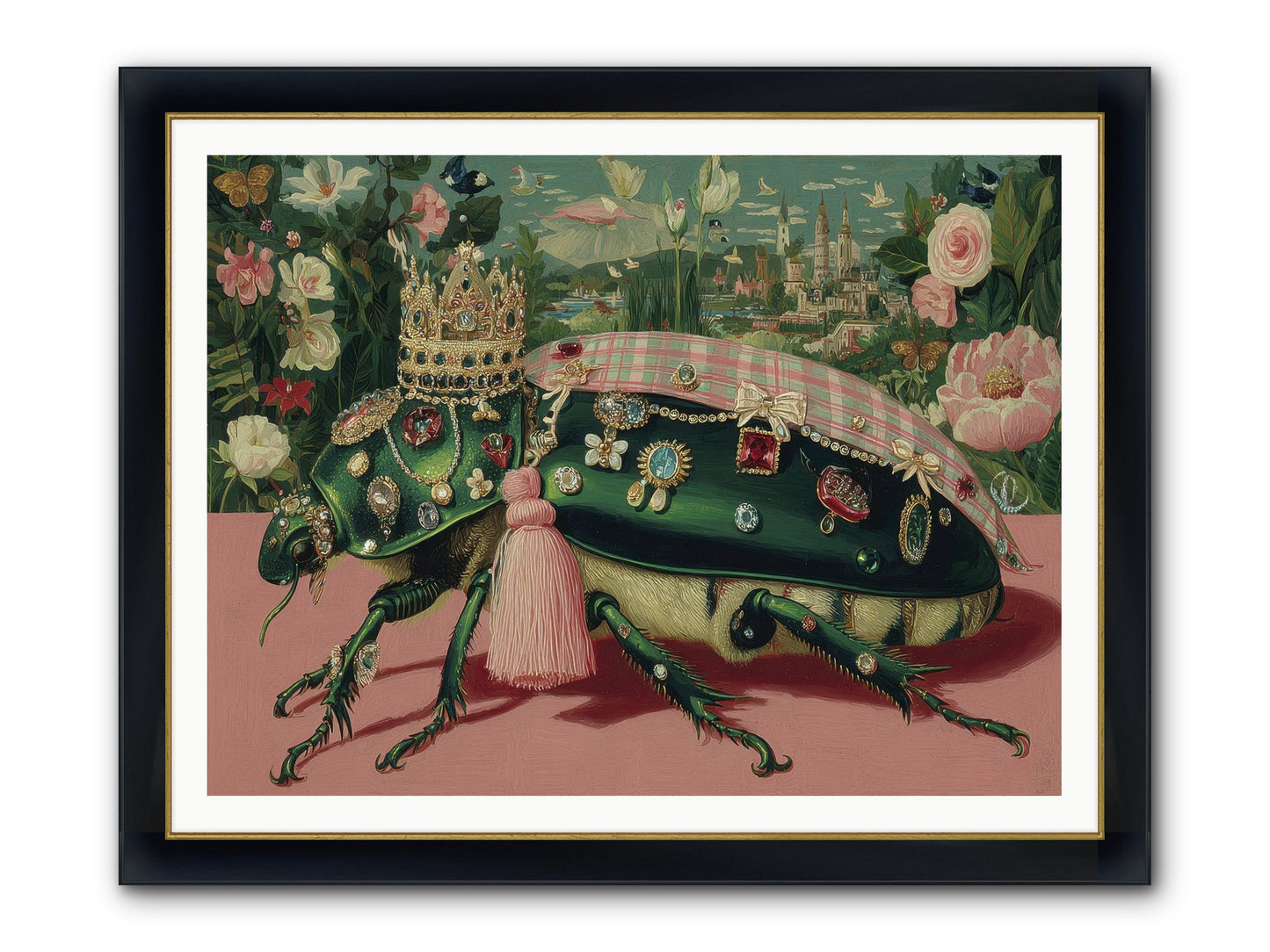 The Glittering Pilgrimage Framed Print - Wide Black w/Gold 48x36