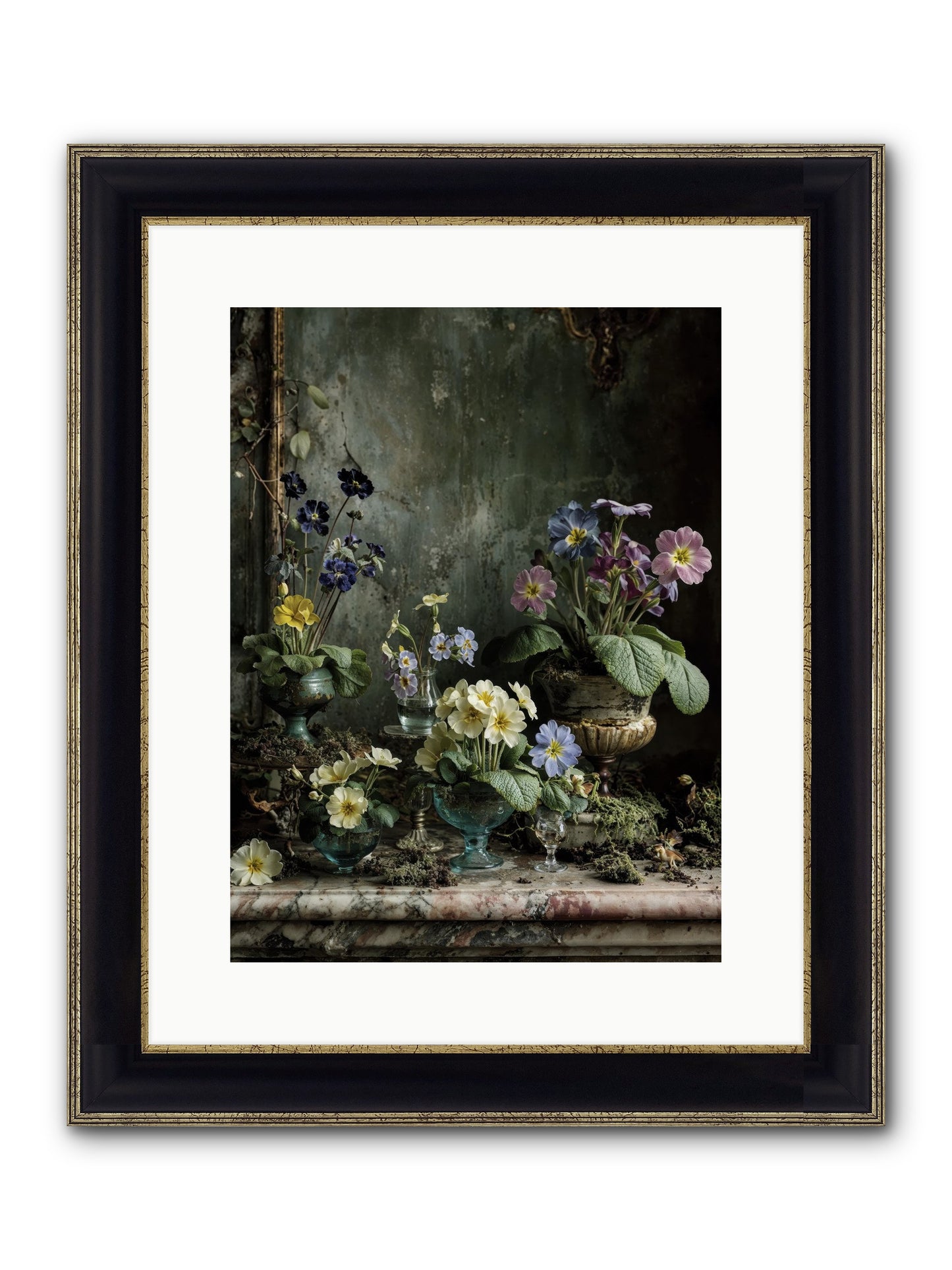 The Glow That Remains Framed Print - Black & Gold 12x16