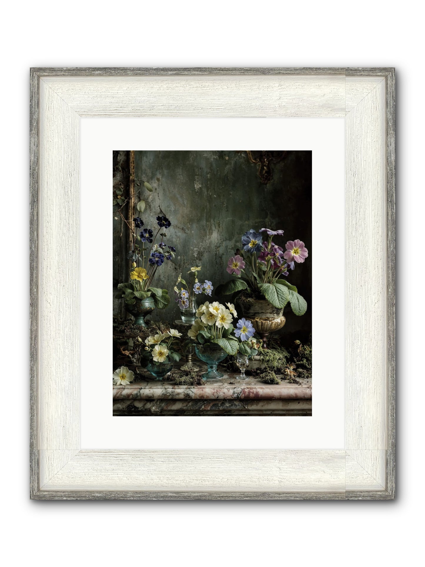The Glow That Remains Framed Print - Driftwood White 12x16