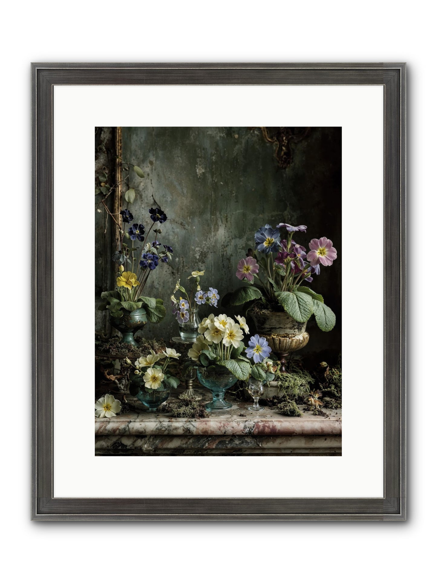 The Glow That Remains Framed Print - Slimwoods Black/Silver 12x16