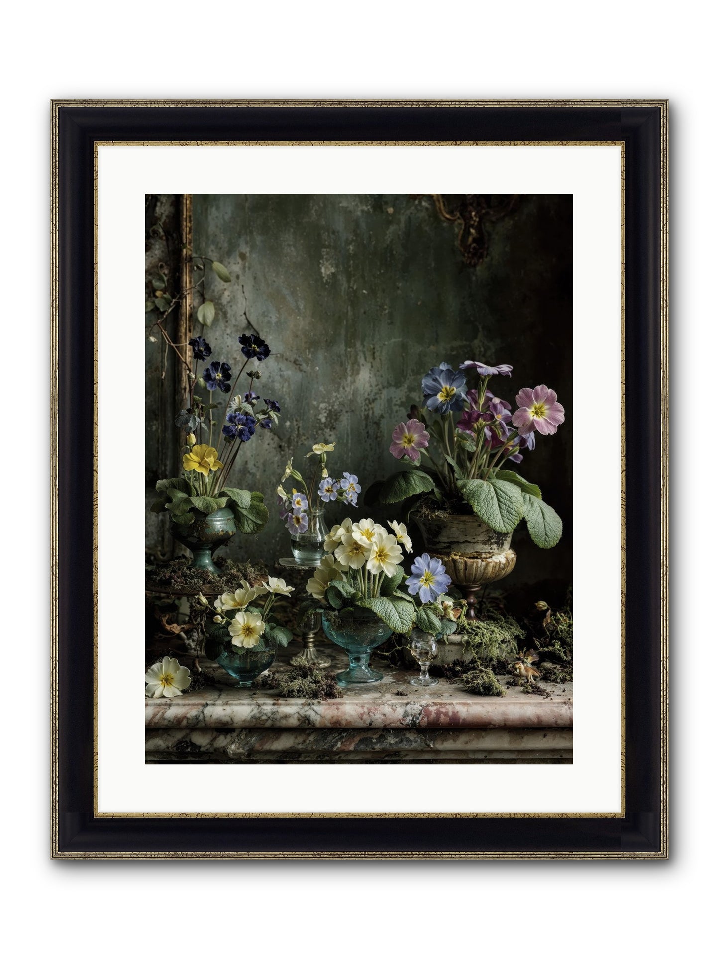 The Glow That Remains Framed Print - Black & Gold 18x24