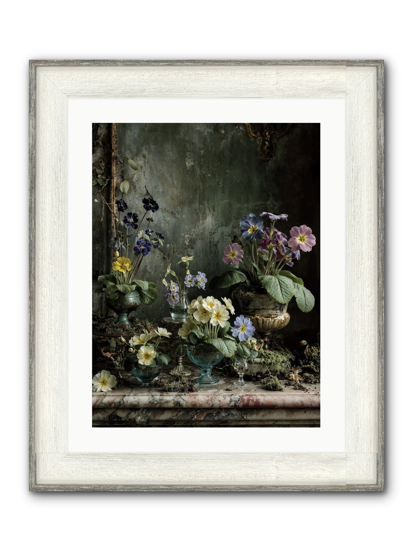 The Glow That Remains Framed Print - Driftwood White 18x24