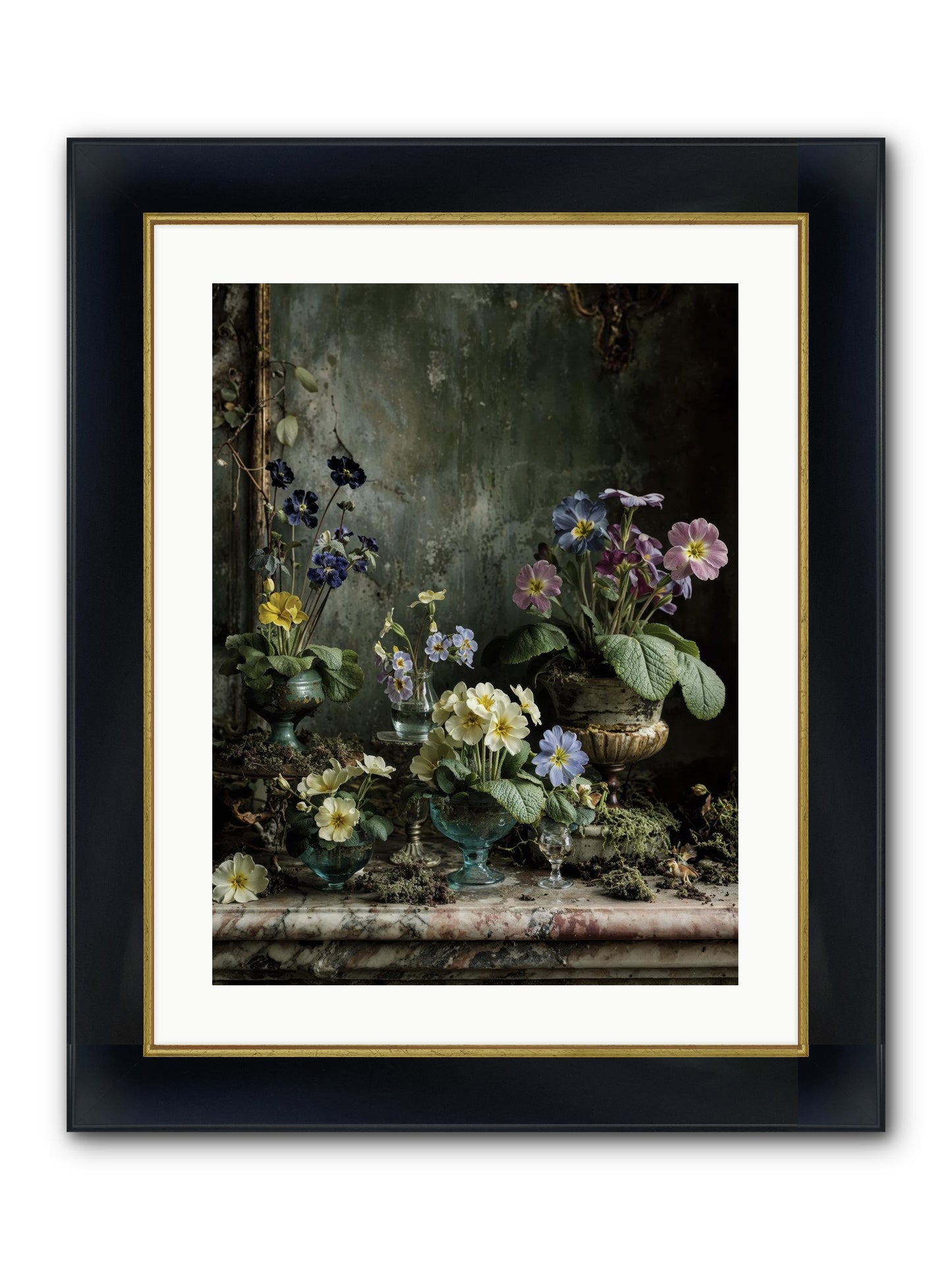 The Glow That Remains Framed Print - Wide Black w/Gold 18x24