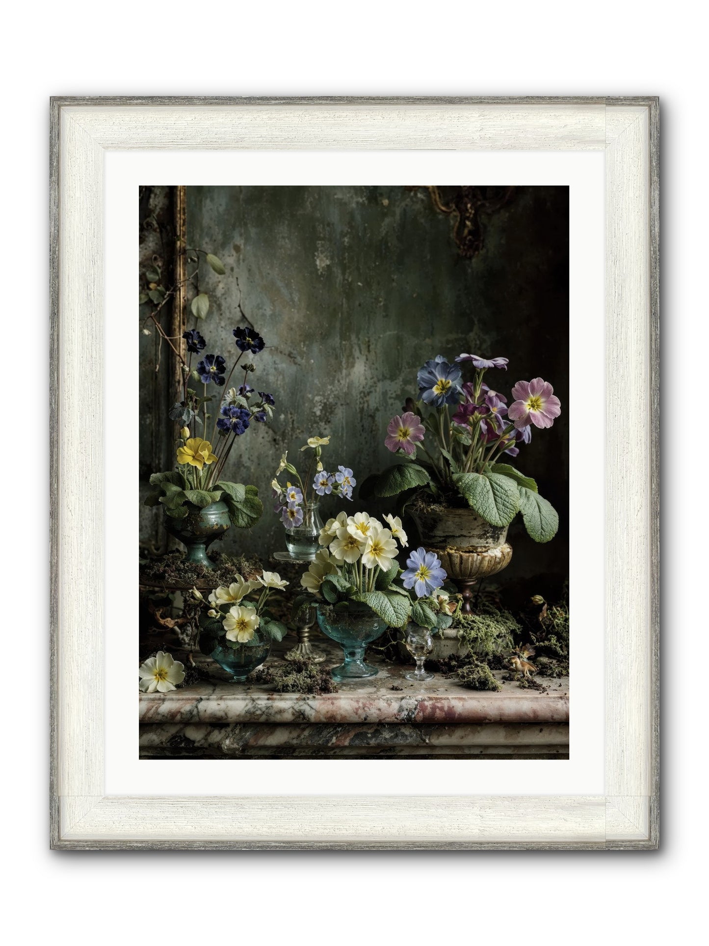 The Glow That Remains Framed Print - Driftwood White 24x32