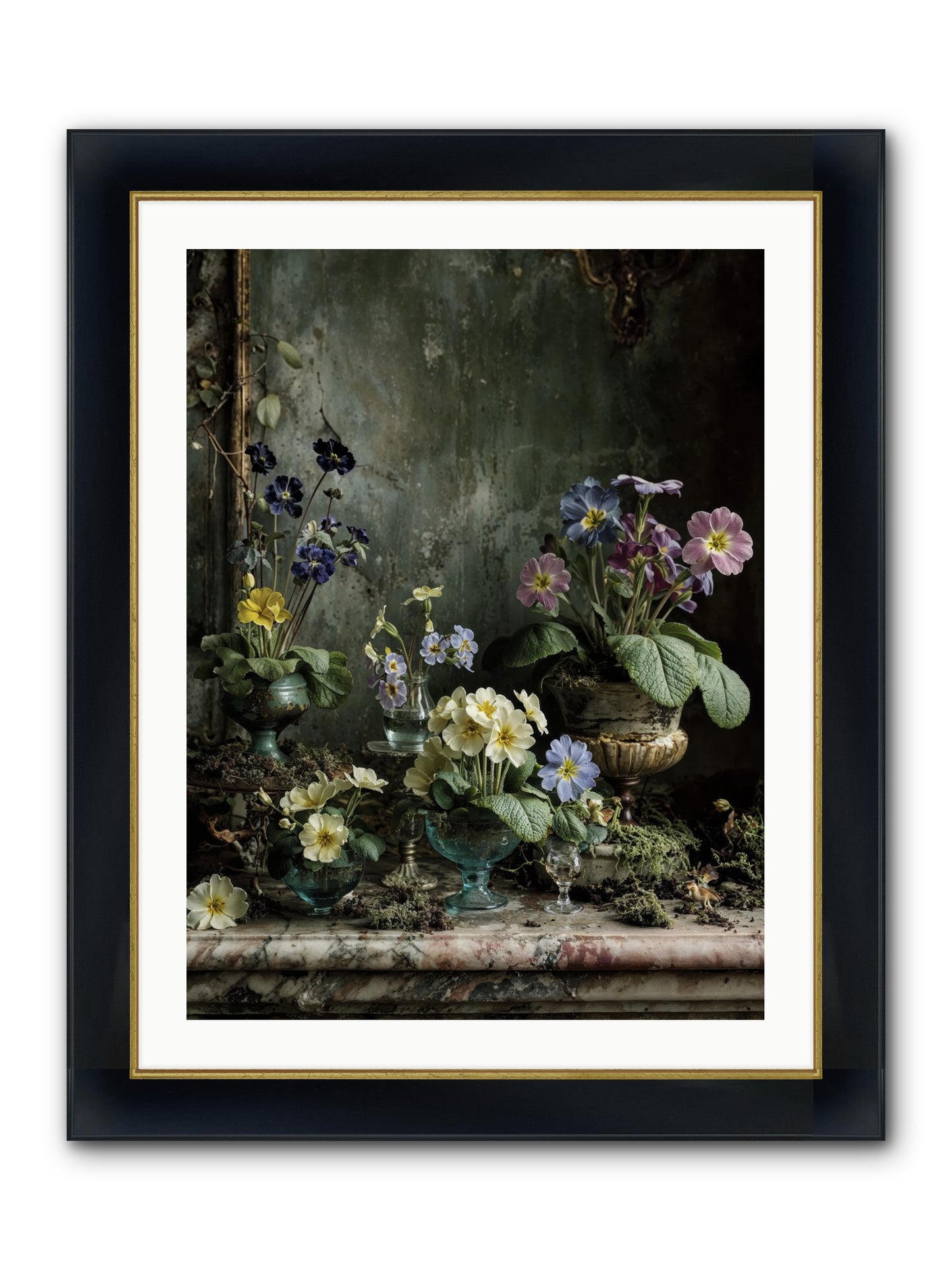 The Glow That Remains Framed Print - Wide Black w/Gold 24x32
