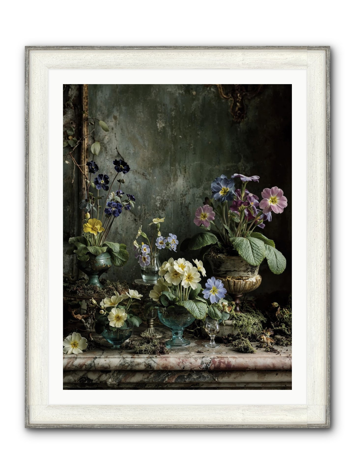 The Glow That Remains Framed Print - Driftwood White 30x40