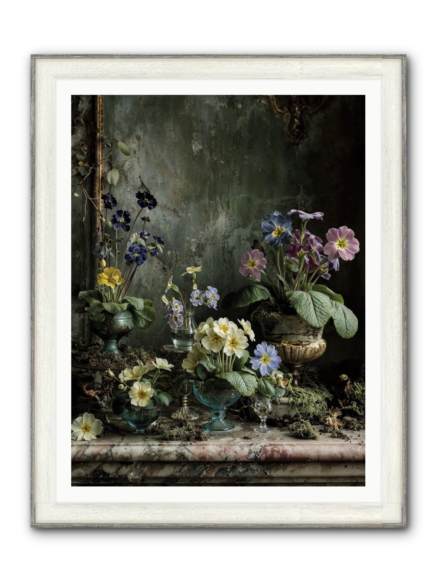 The Glow That Remains Framed Print - Driftwood White 36x48