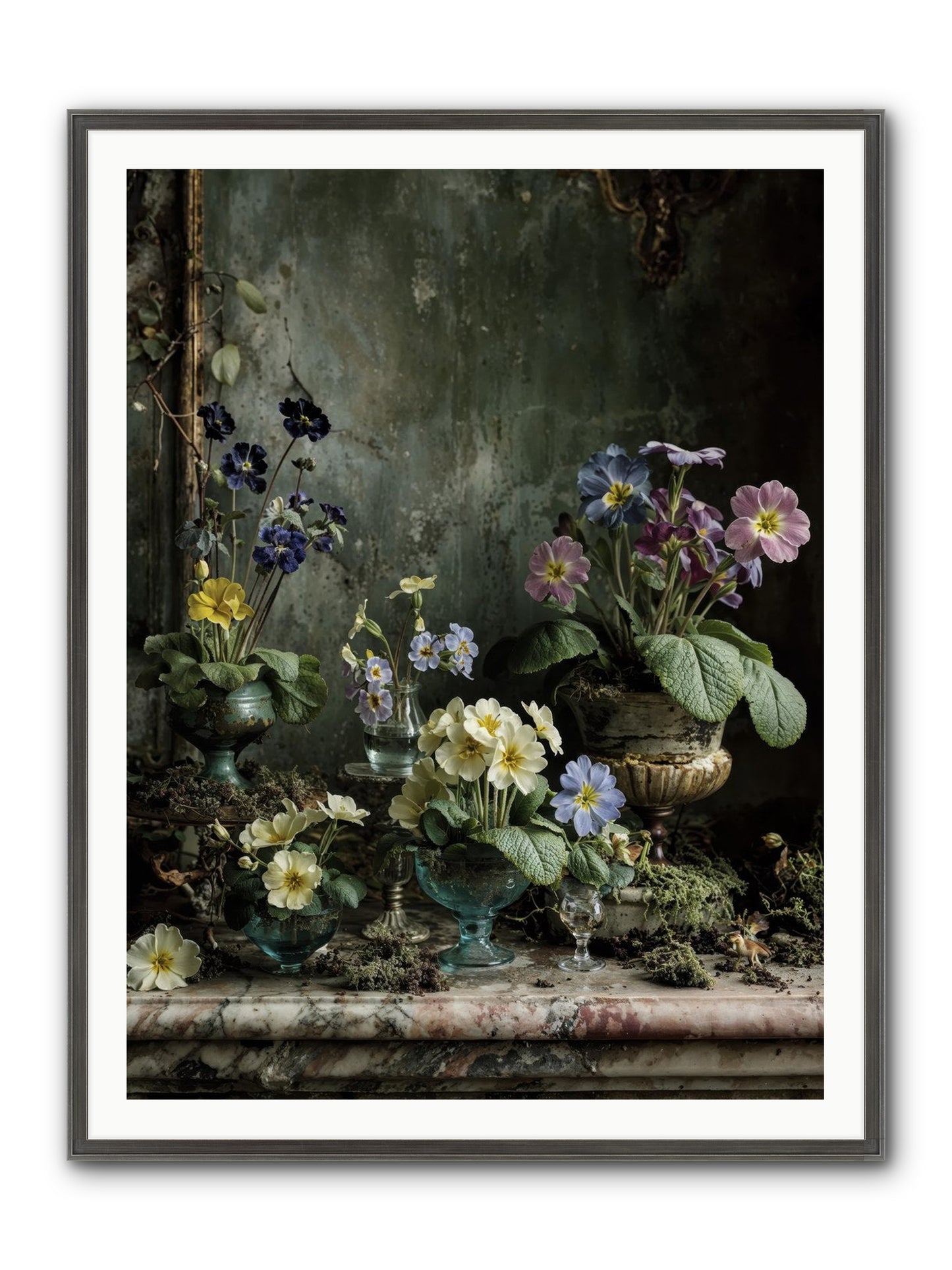 The Glow That Remains Framed Print - Slimwoods Black/Silver 36x48