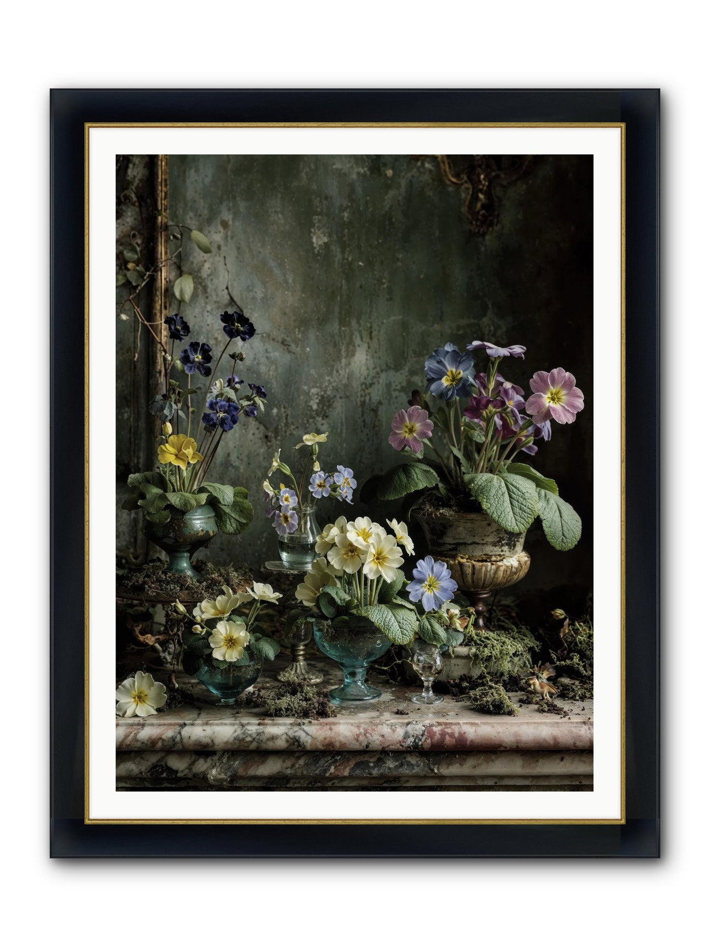 The Glow That Remains Framed Print - Wide Black w/Gold 36x48