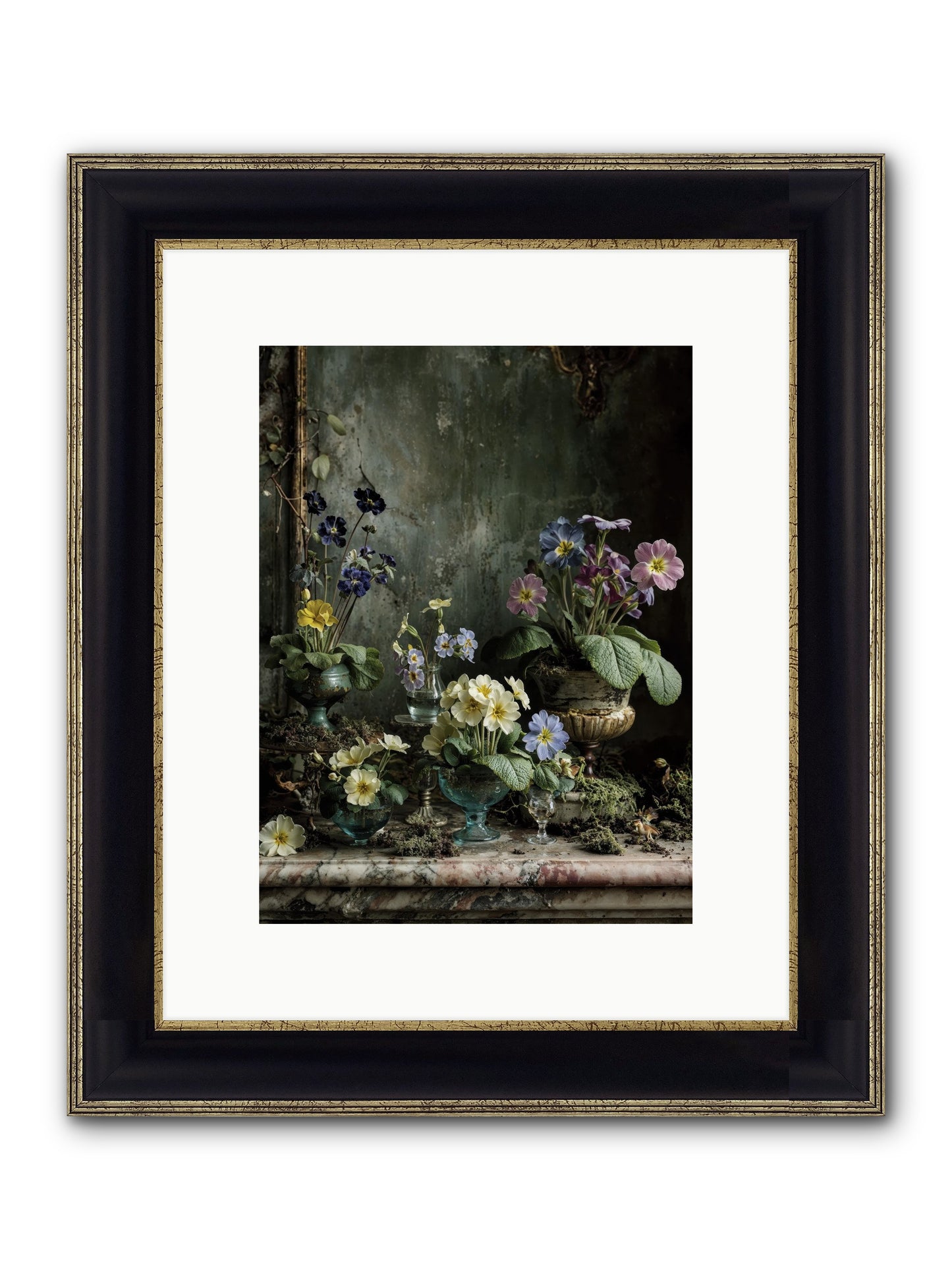 The Glow That Remains Framed Print - Black & Gold 9x12