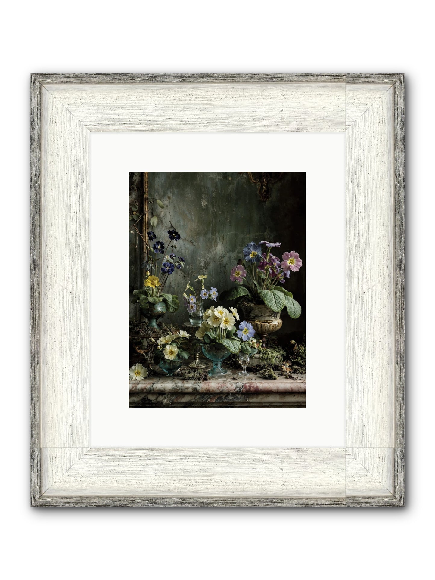 The Glow That Remains Framed Print - Driftwood White 9x12