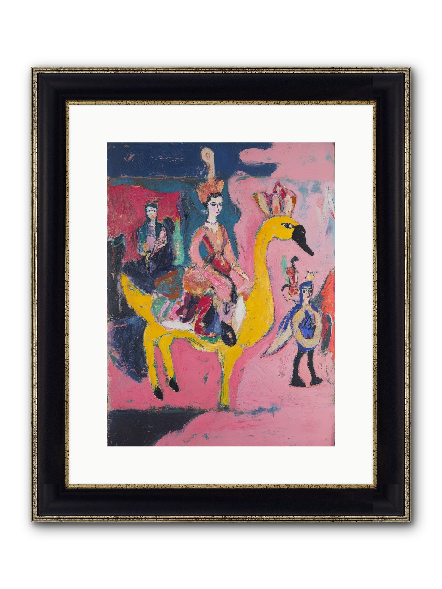 The Golden Chariot Framed Print - Black & Gold 12x16