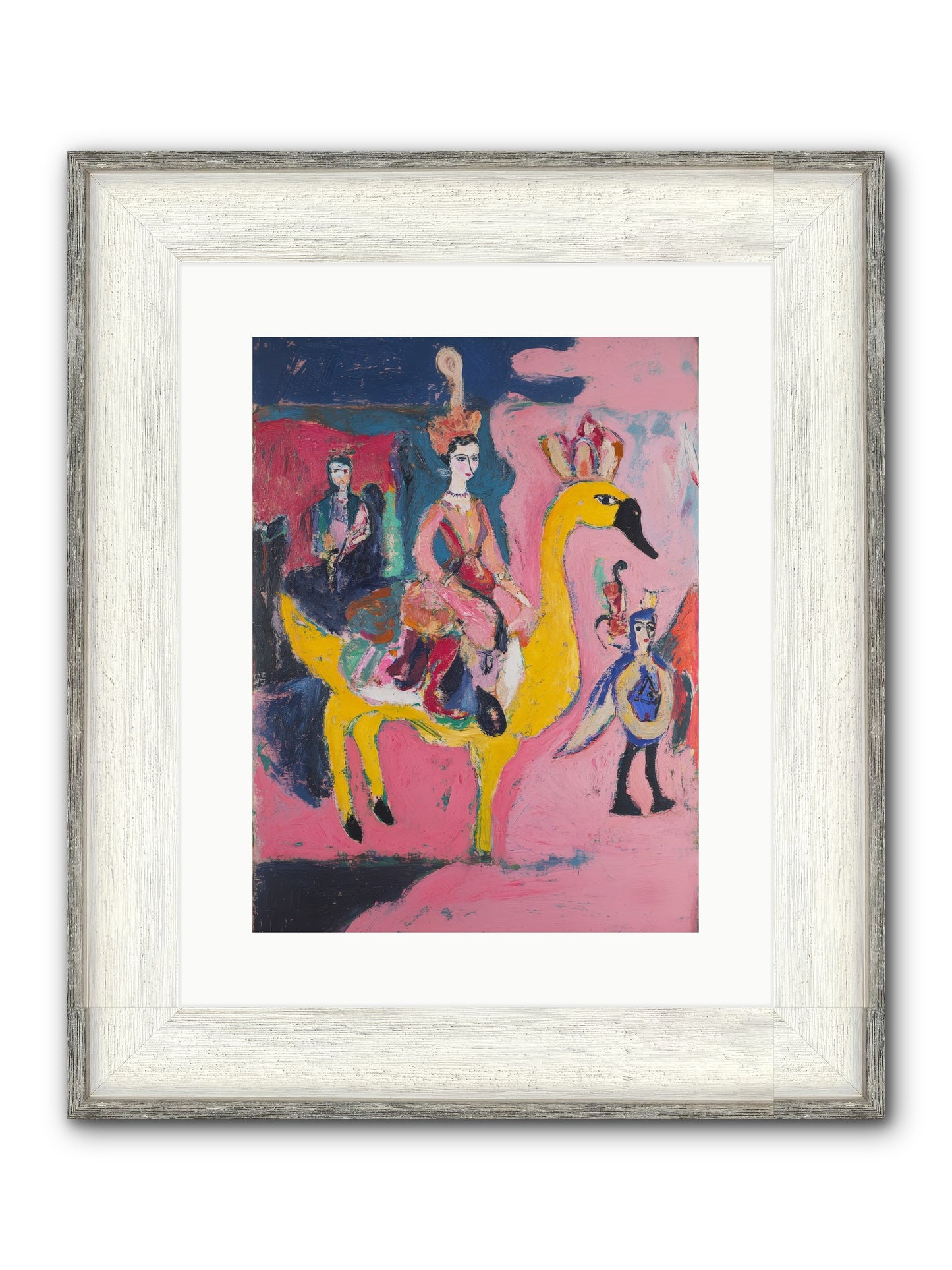 The Golden Chariot Framed Print - Driftwood White 12x16