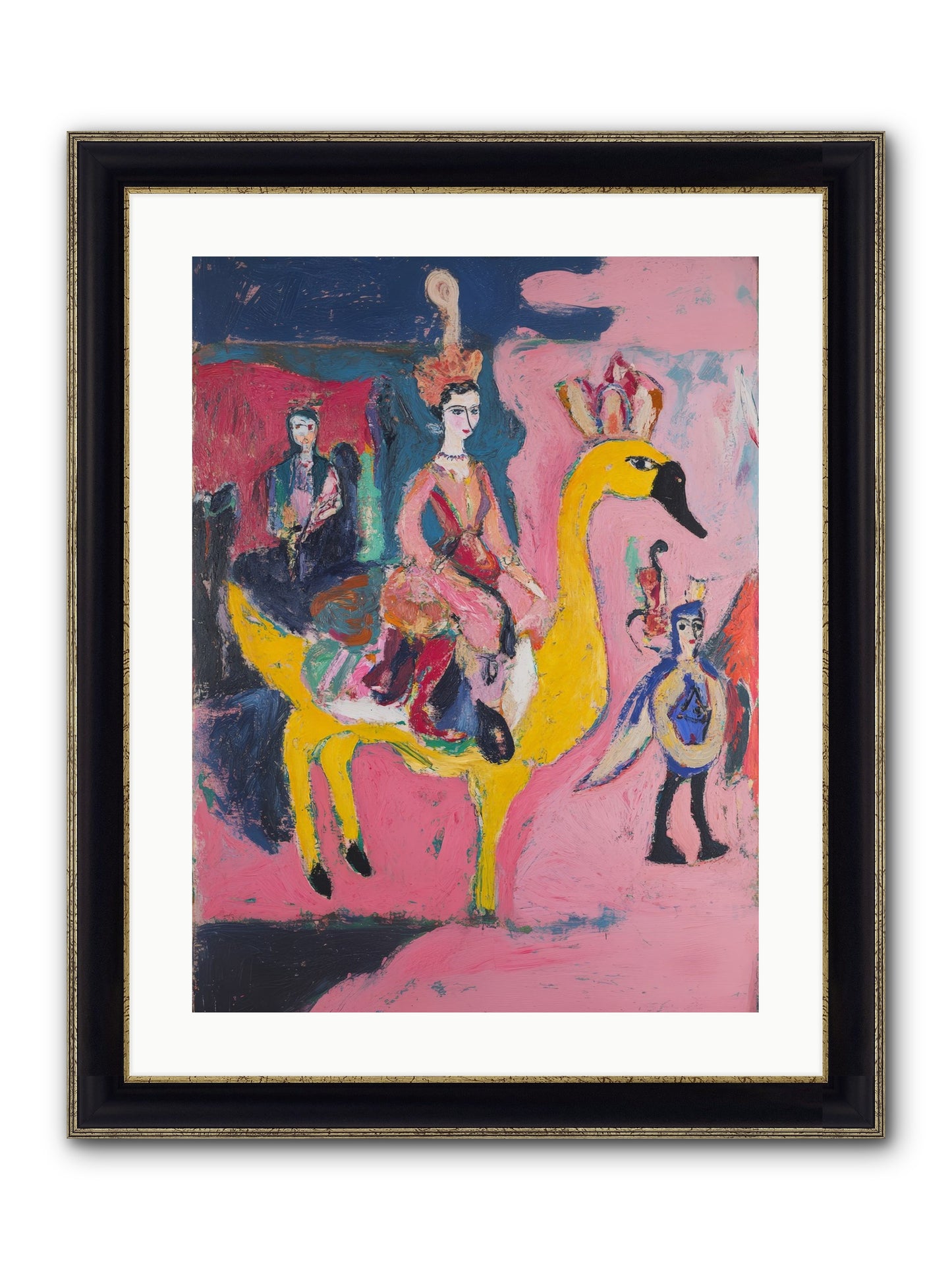 The Golden Chariot Framed Print - Black & Gold 18x24