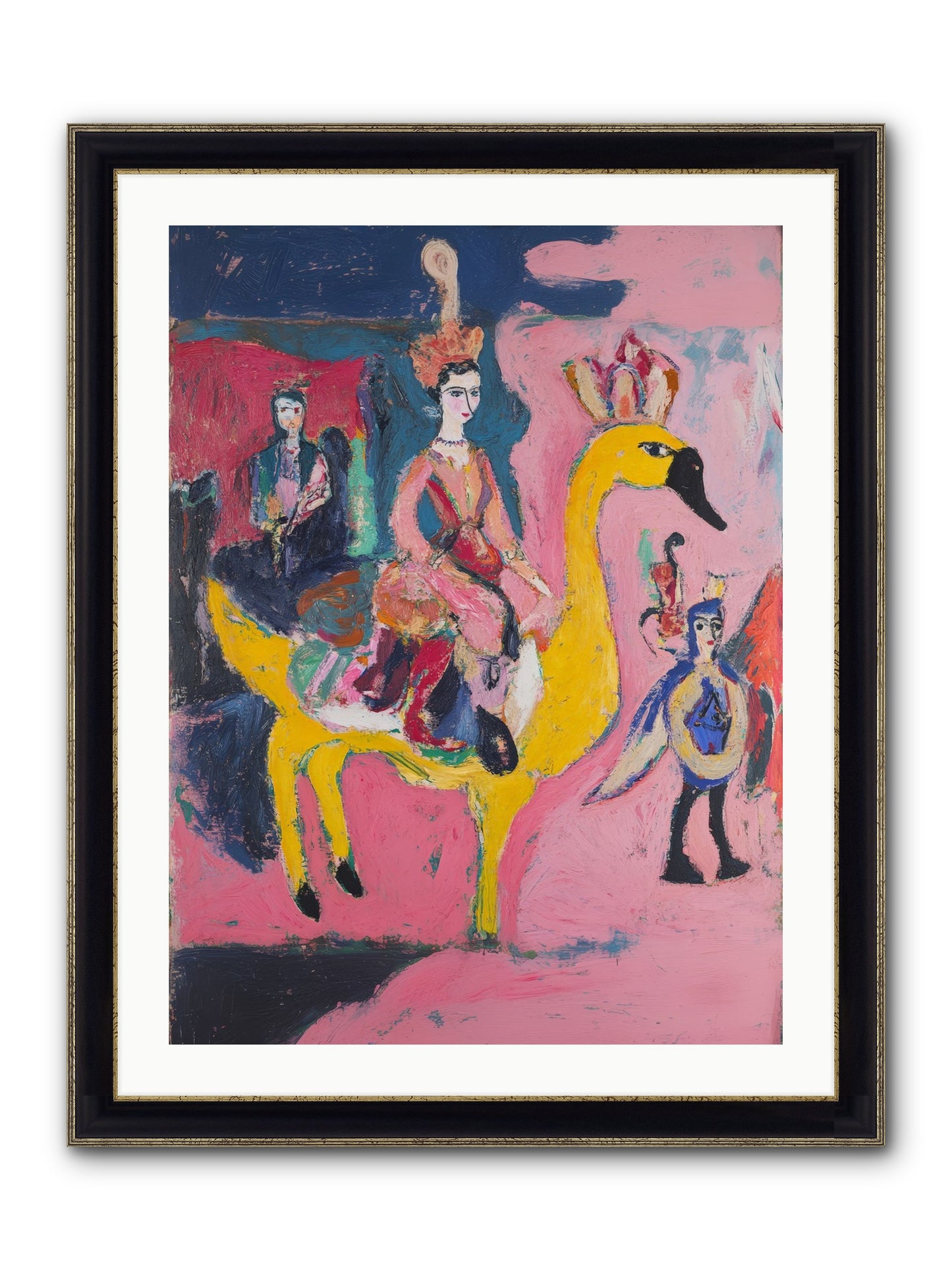 The Golden Chariot Framed Print - Black & Gold 24x32