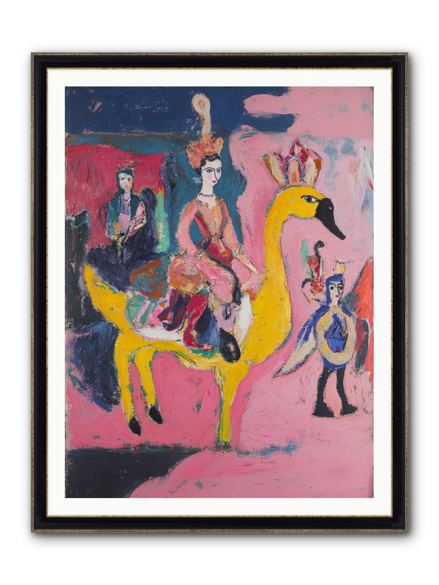 The Golden Chariot Framed Print - Black & Gold 36x48