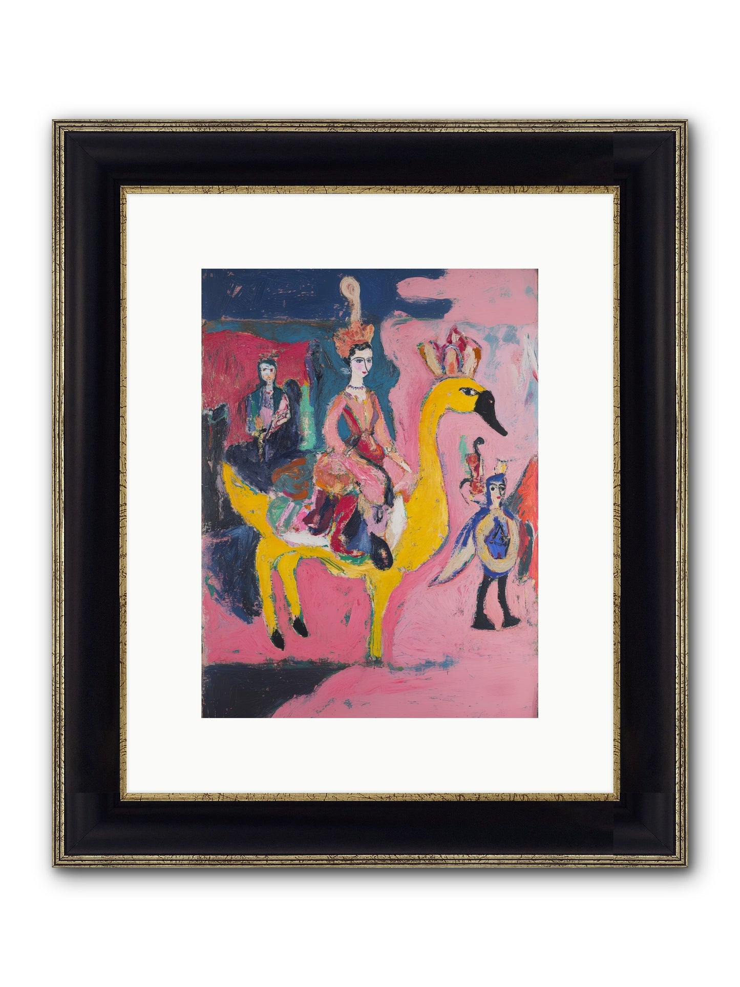 The Golden Chariot Framed Print - Black & Gold 9x12
