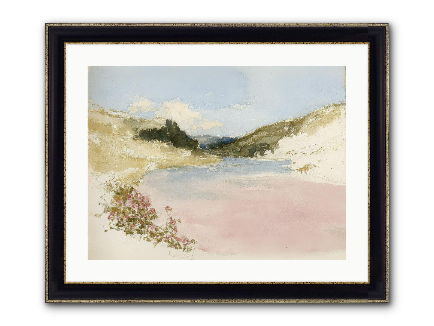 The Golden Hour Framed Print - Black & Gold 24x18