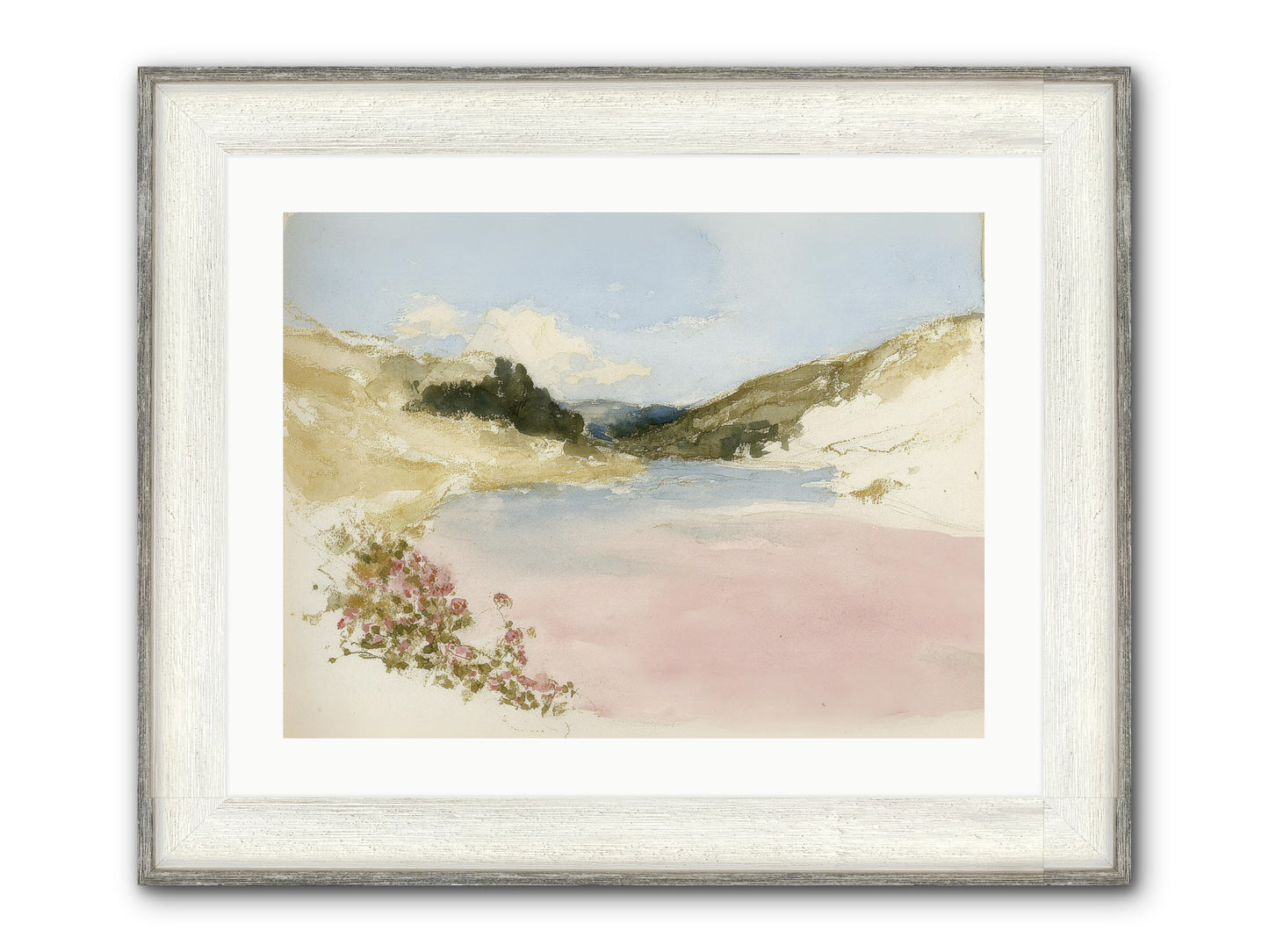 The Golden Hour Framed Print - Driftwood White 24x18