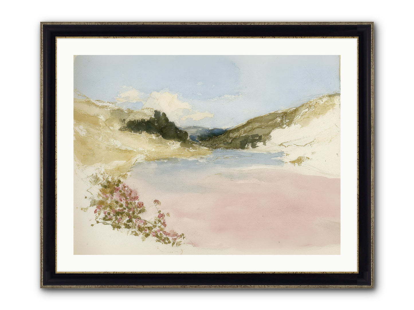 The Golden Hour Framed Print - Black & Gold 32x24