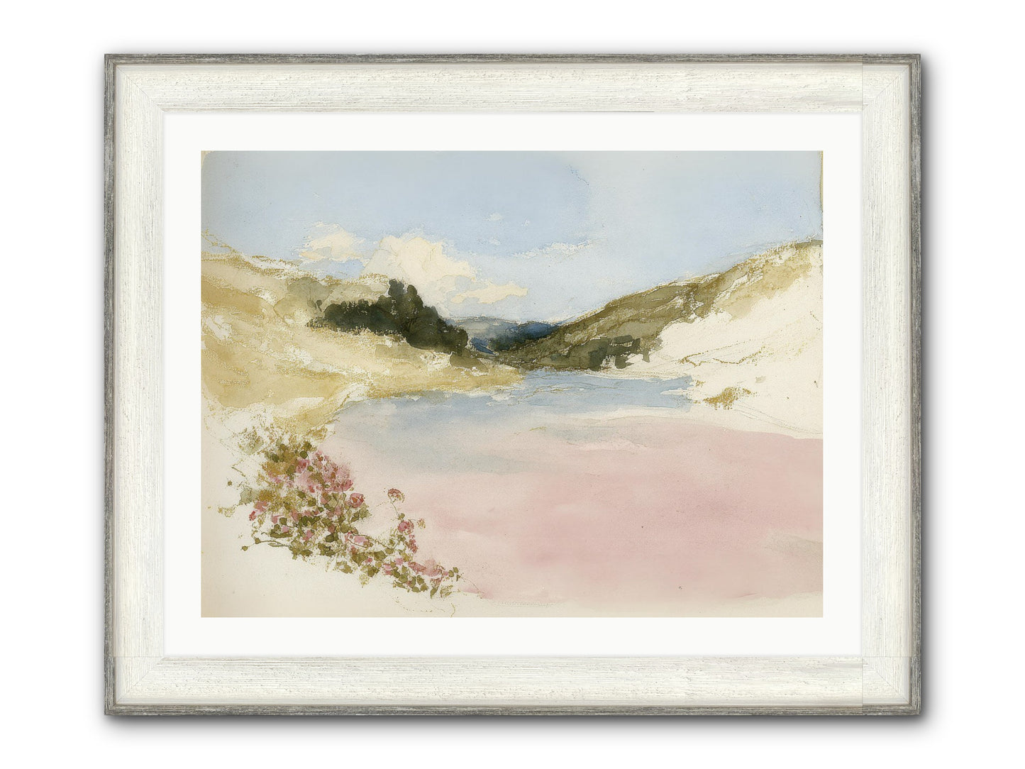 The Golden Hour Framed Print - Driftwood White 32x24