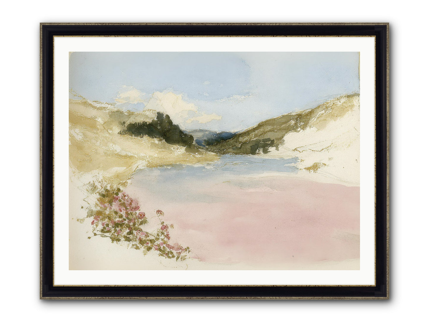The Golden Hour Framed Print - Black & Gold 40x30