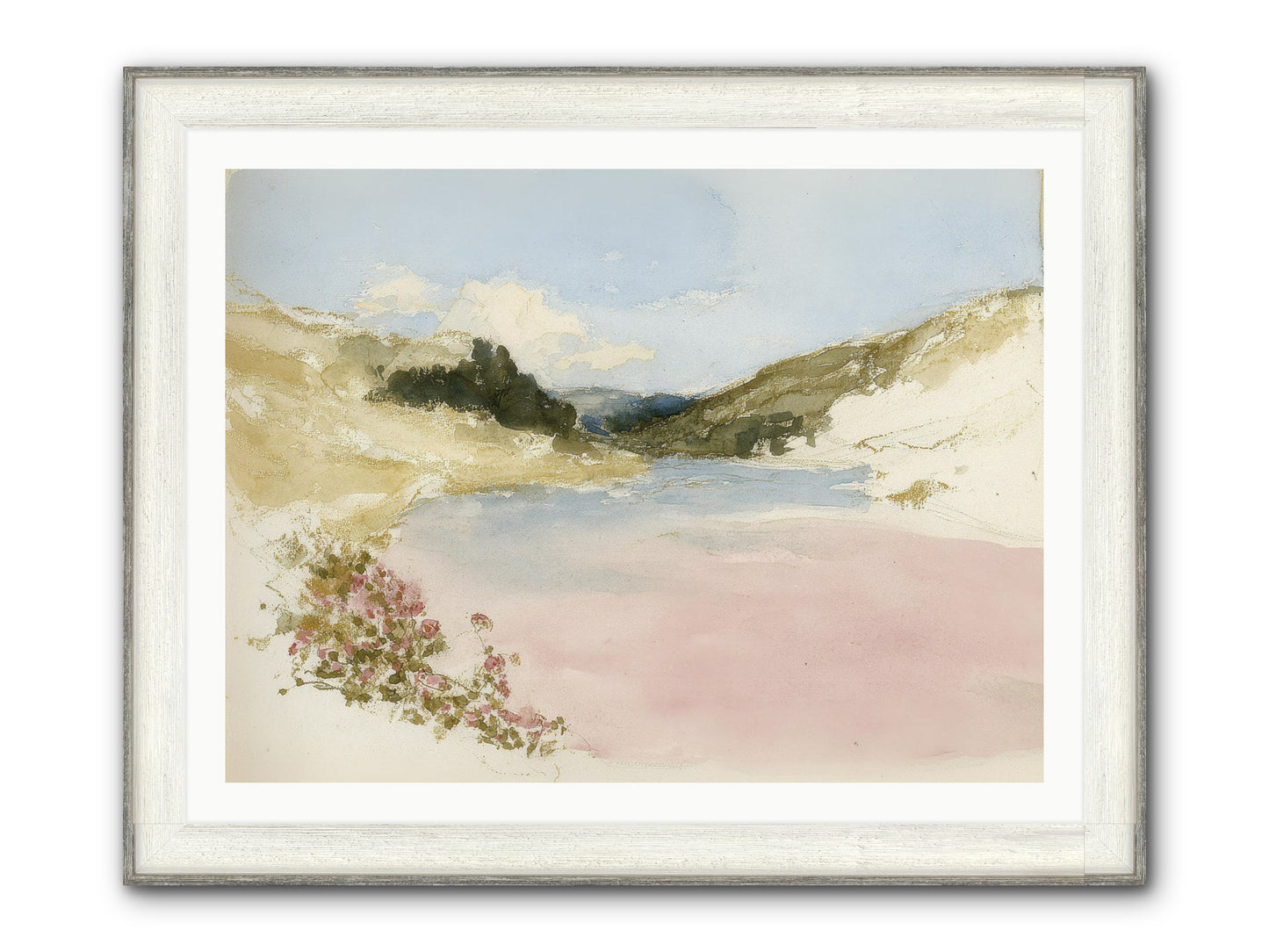 The Golden Hour Framed Print - Driftwood White 40x30