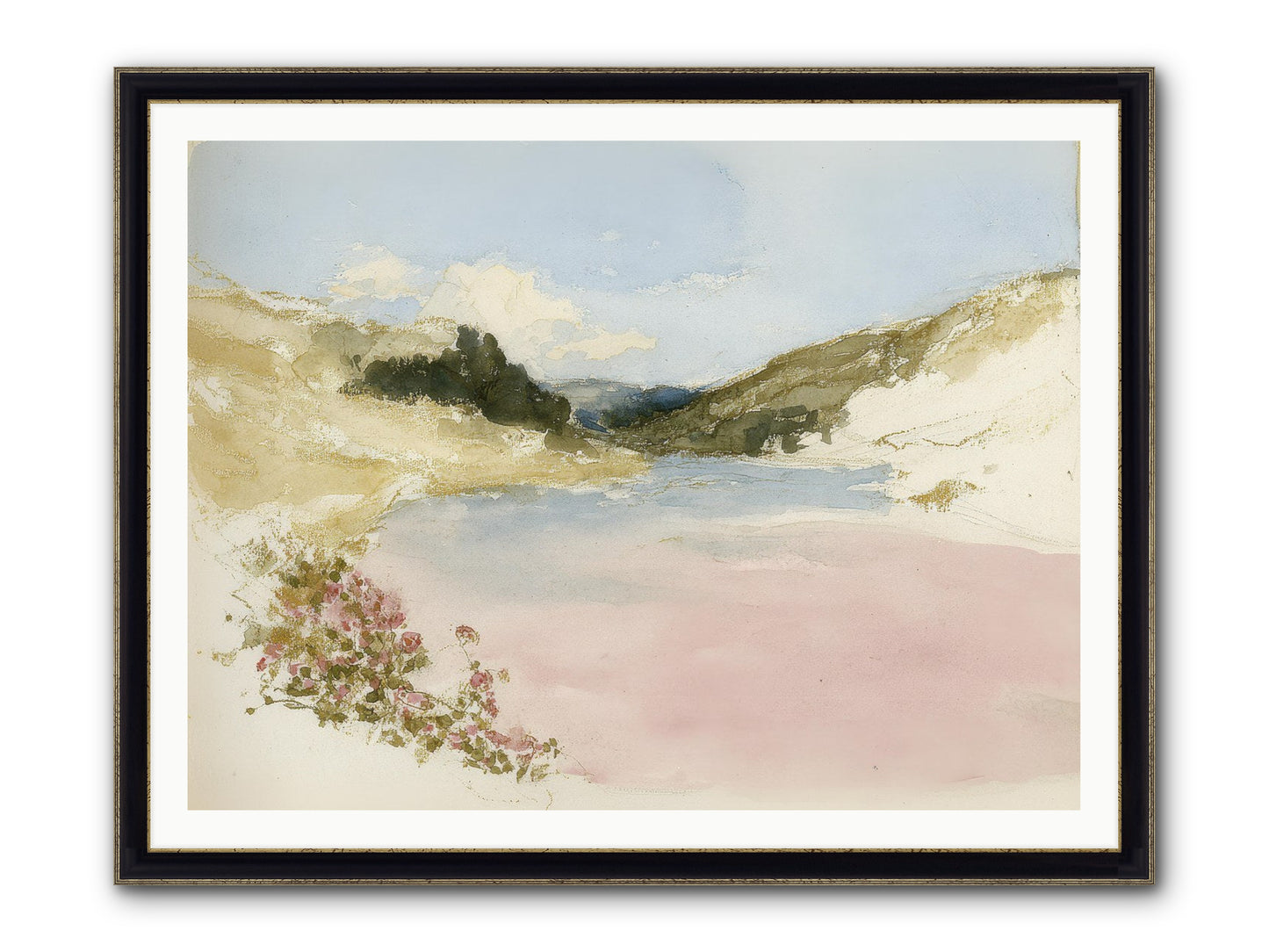The Golden Hour Framed Print - Black & Gold 48x36