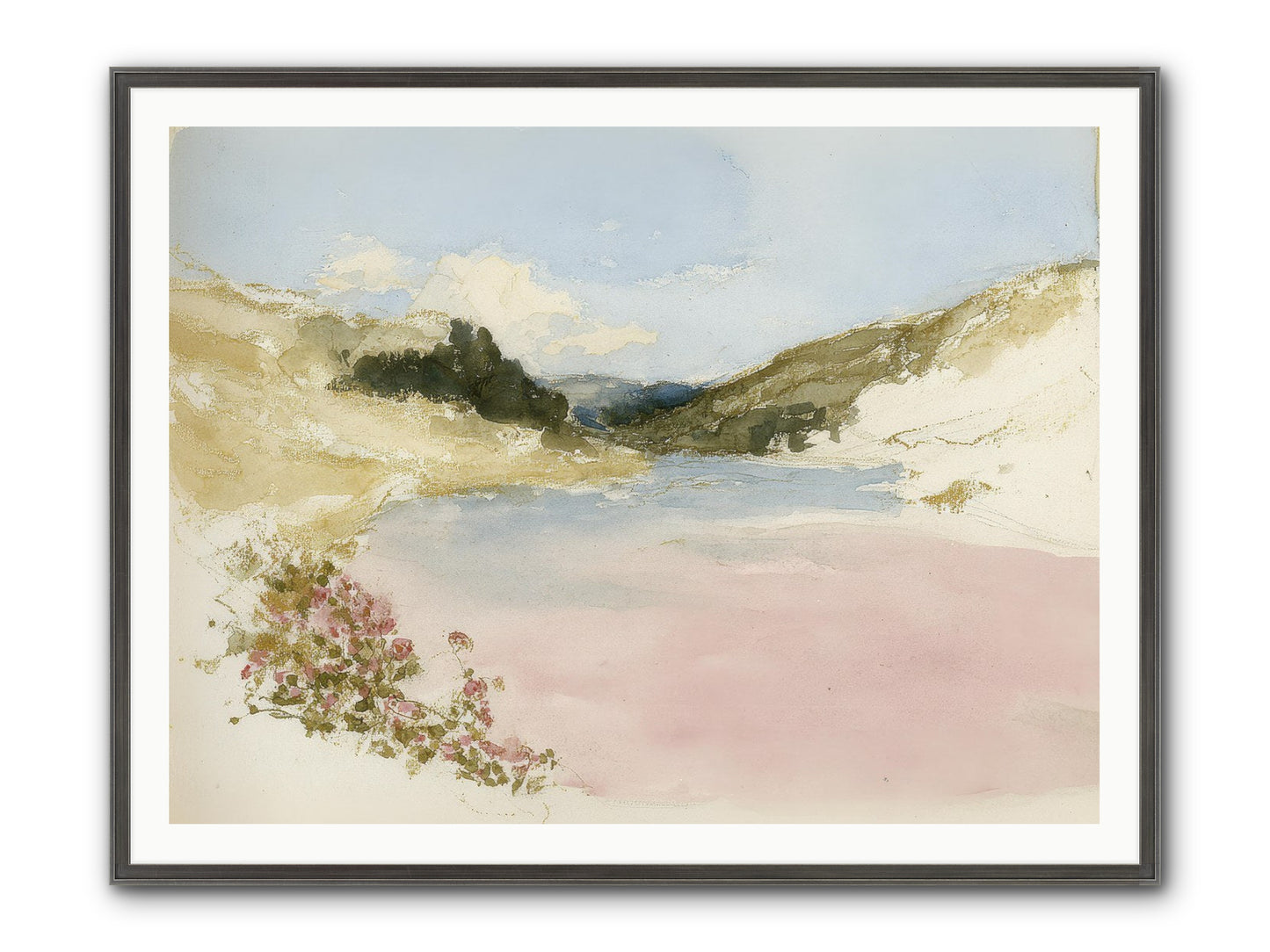 The Golden Hour Framed Print - Slimwoods Black/Silver 48x36